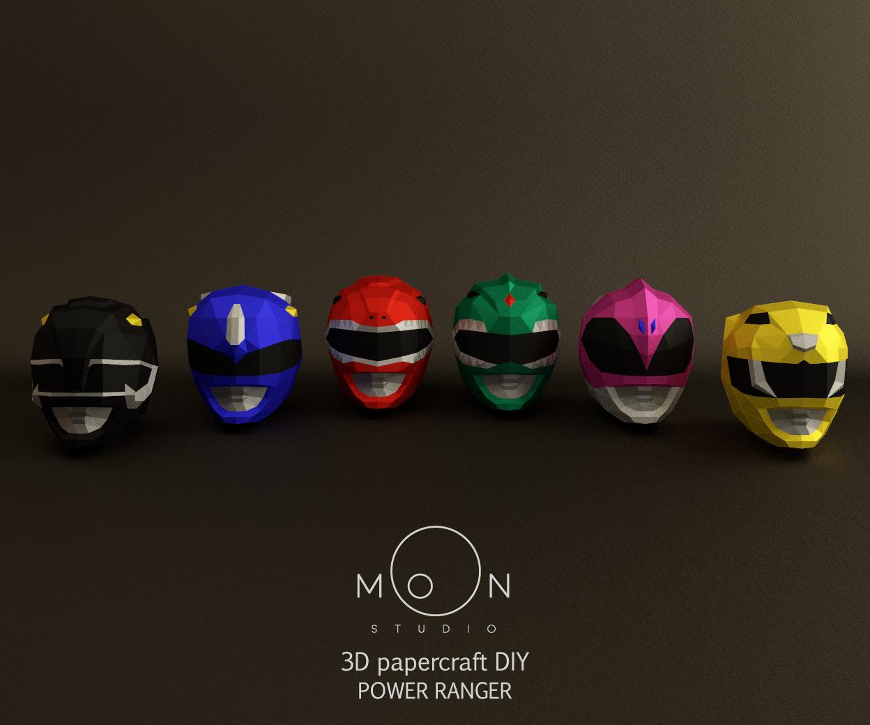 Pink Ranger, DIY, Papercraft, PDF, Svg, Dxf, Low Poly, Cricut, Maker ...