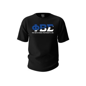 Phi Beta Sigma Fraternity, Inc Split Letters T-Shirt | Official Lettering | The Sigmas
