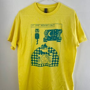 Eat Some Breakfast at Night Velvet Underground Yellow or Blue T-shirt
