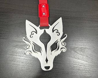 Tsurikawa JDM Ring Charm japanische Sonnengöttin Wolfsmaske U-Bahn Griff - 3D gedruckt