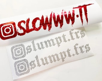 JDM Custom Facebook - Tiktok - Snapchat - Youtube - Instagram Name Social Media Car Window Vinyl Decal Sticker