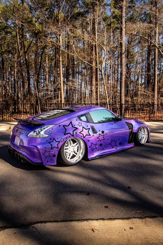 JDM Star Car Decal Livery: Holographic Oil Slick Pearl Glitter Vinyl