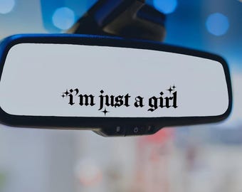 I'm just a girl Holographischer, Ölteppich, Perle, Glitzer-Autoaufkleber-Aufkleber