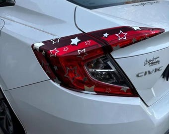 Pegatinas holográficas para luz trasera JDM Star: paquete de 50