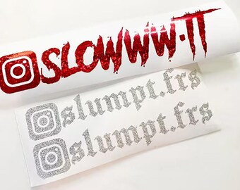 JDM Custom Facebook - Tiktok - Snapchat - Youtube - Instagram Name Social Media Car Window Vinyl Decal Sticker