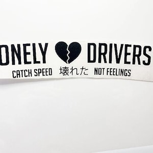 Autocollant voiture en vinyle JDM Lonely Drivers - Nacre nacrée holographique