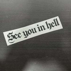 JDM Do zobaczenia w piekle Holograficzna, plama oleju, perłowa, brokatowa naklejka na samochód