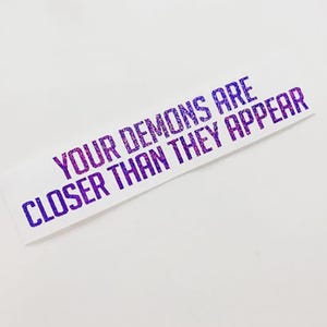 JDM Your Demons Rearview Mirror Car Sticker Decal