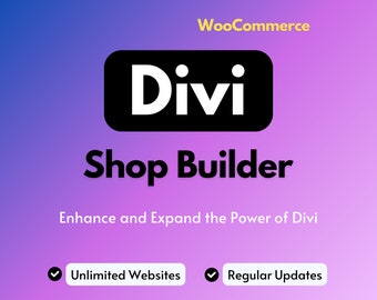 Divi Shop Builder for WooCommerce- 15 powerful modules, product list, grid view, cart dropdown, side cart, advanced ajax product filtering