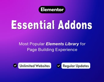 Essential Addons for Elementor Pro- 80+ creative widgets, 10+ extensions to design any website you can imagine.