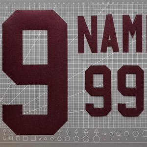 Jersey Lettering Kit | One-Color Twill Name & Numbers | Unstitched