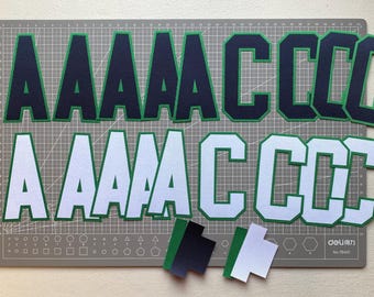 Two-Color Twill Letters & Numbers ( 2&quot;/2.5&quot;/3&quot;/4&quot; ) for Jersey | Unstitched
