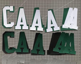 Varsity One-Color Twill Letters & Numbers ( 2&quot;/3&quot;/4&quot; ) for Jersey | Unstitched
