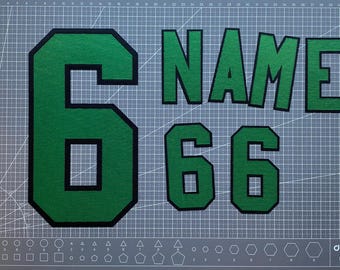 Jersey Lettering Kit | Two-Color Twill Name & Numbers | Unstitched