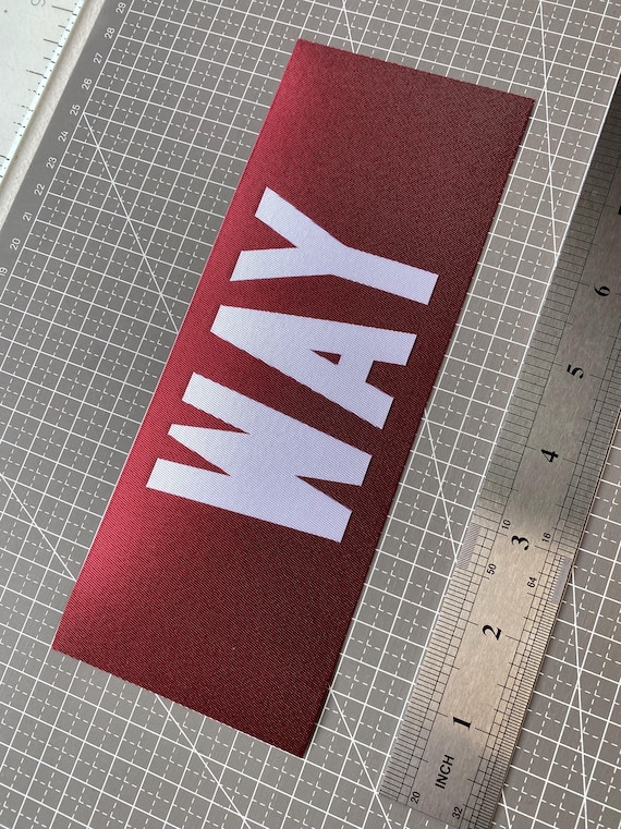 Custom Jersey Nameplate with Single-Color Letters | Unstitched Tackle Twill