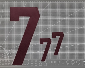 8"/10"- One Color Twill Numbers for Jersey | Unstitched