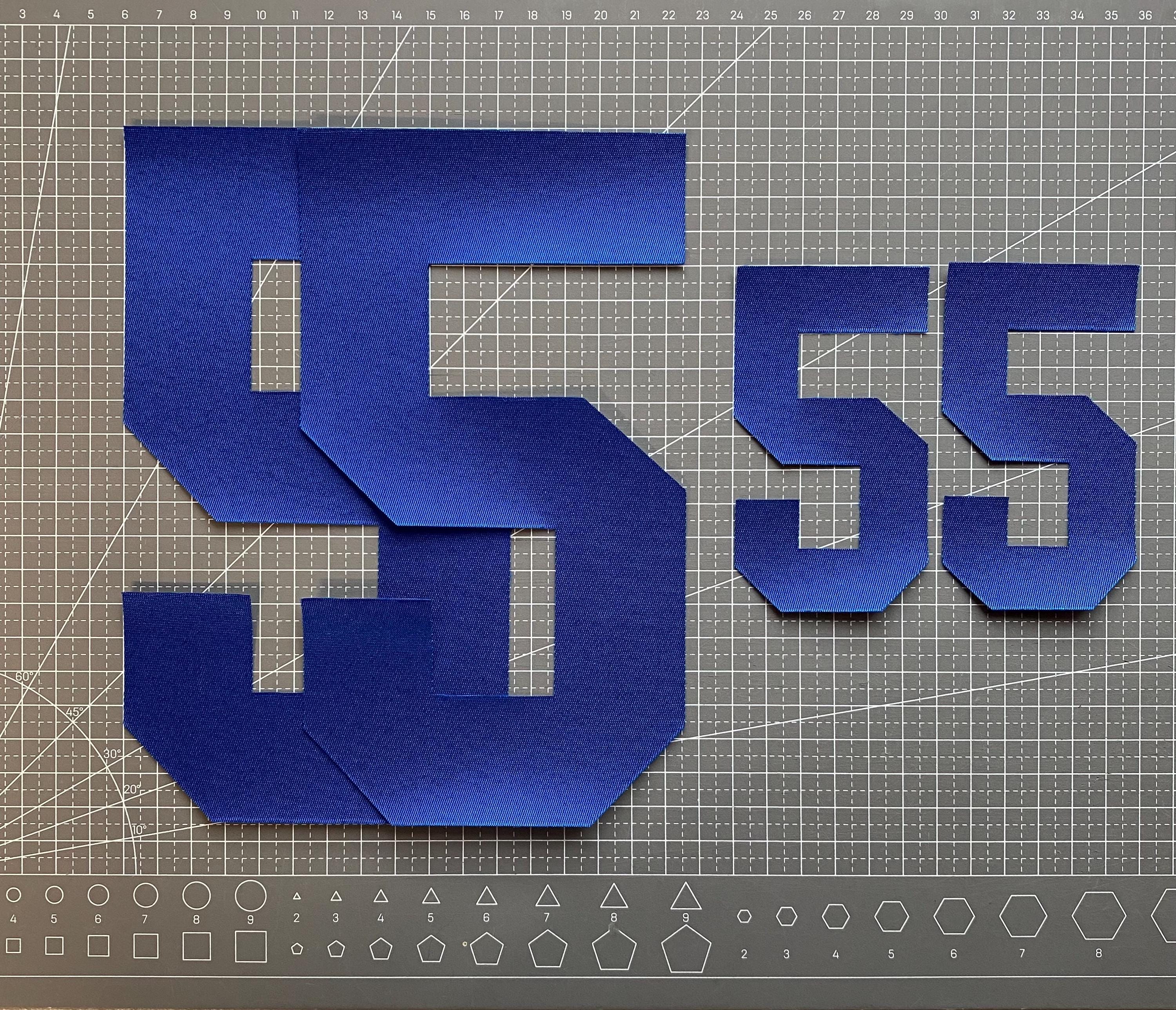 Custom Single Color Jersey Numbers | Front & Back Tackle Twill Kit 