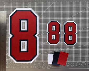 8"/10" Three-Color Twill Number for Jersey | Unstitched