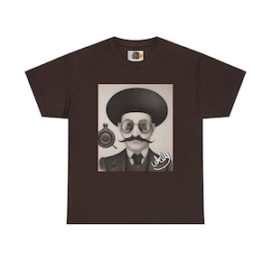 Monsieur SteamPunk B & W, Schräg, gruselig, 1920, oldschool, Porträt, Groucho, Schnurrbart, Cartoon, sepia altes Foto