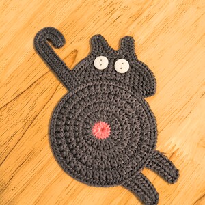 PDF Pattern Crochet Cute Cat Coasters, Home Decor, Easy Crochet Pattern,  DIY Coasters, Cat Lovers 
