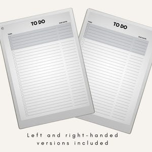 Simple To-do List Template for Remarkable Paper Pro, Work To-do List ...