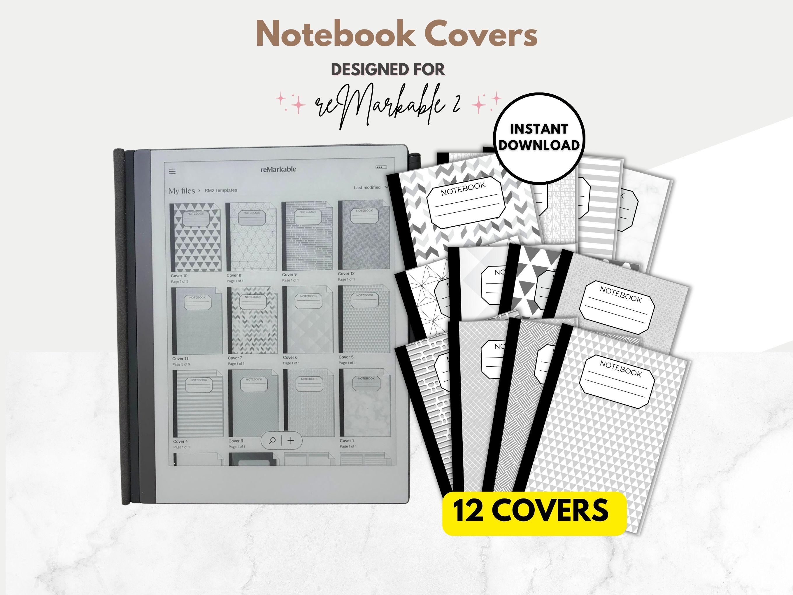 ReMarkable 2 用ノートブック カバー、12 個のノートブック カバー