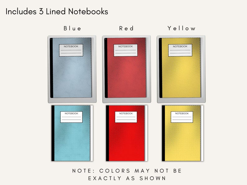 Hyperlinked Notebook Bundle in Color for Remarkable Paper Pro, 3 Lined ...