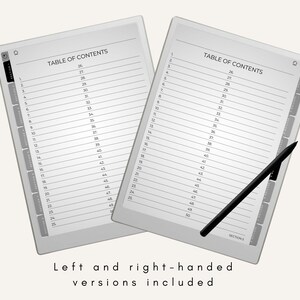 Lined Digital Notebook, 8 Hyperlinked Sections, Interactive PDF, Left ...