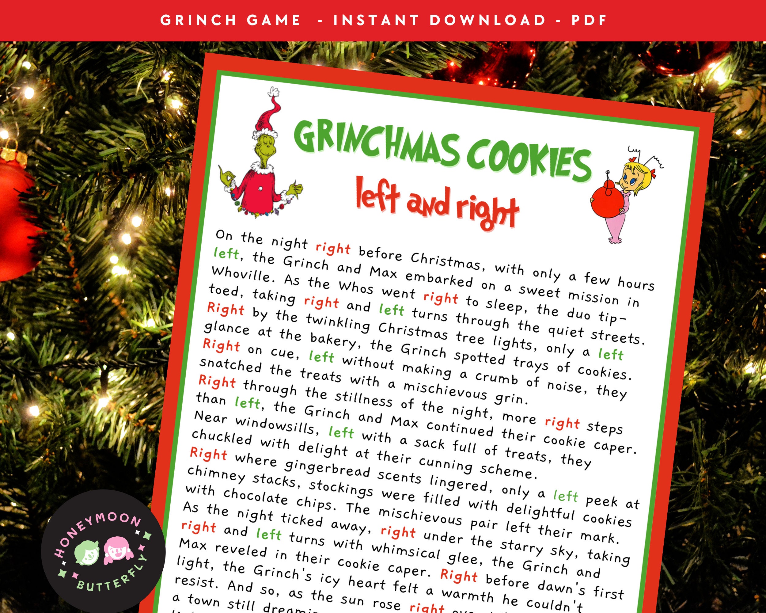 Christmas Pass the Gift Game, Xmas Game, Christmas Family Game, Christmas  Party Game, Christmas Pass the Present, Download TLC659d PNN15