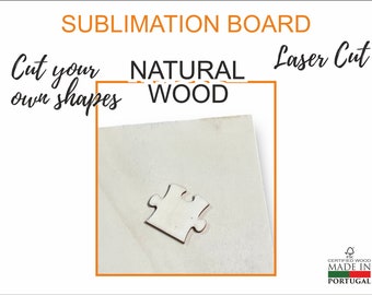 Single sided Natural Wood Sublimation blank hardboard sheet for laser cut