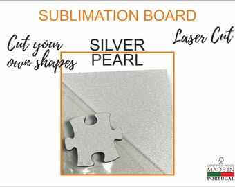 Single sided Silver Pearl Finish Sublimation blank hardboard sheet for laser cut