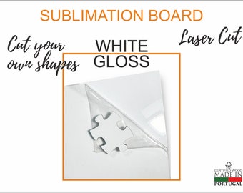 Single sided White Gloss Finish Sublimation blank hardboard sheet for laser cut