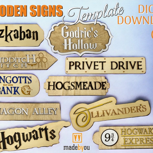 Magician Sign Post. Thematic party decoration. Wizard, halloween Potter Party