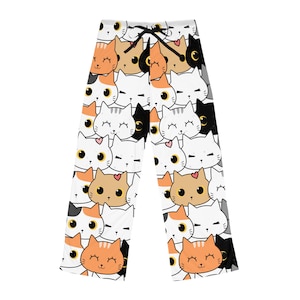 Cute cat pjs - cat pjs - cute women pajamas - aesthetic pjs - cute pjs - cat pjs - Women's Pajama Pants (AOP)