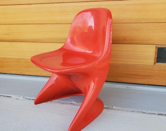 1973 Alexander Begge Casalino 0 Red Molded Plastic Toddler Chair