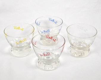 1960s 4pc Eva Zeisel "Lo-Ball" Rocks Cocktail Glasses