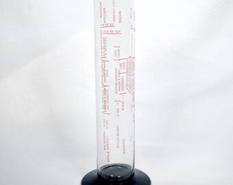 1930s Cocktail Mixing Beaker With Red Text