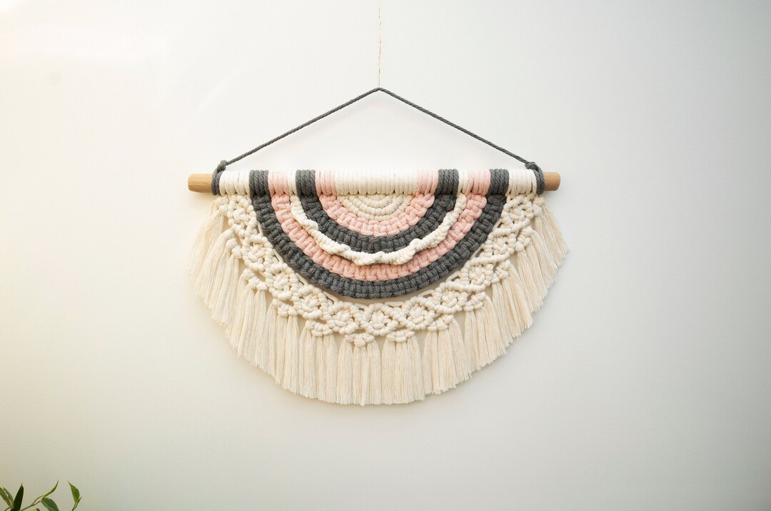 Macrame Half Circle Wall Hanging Half Mandala Wall Decor Woven Etsy