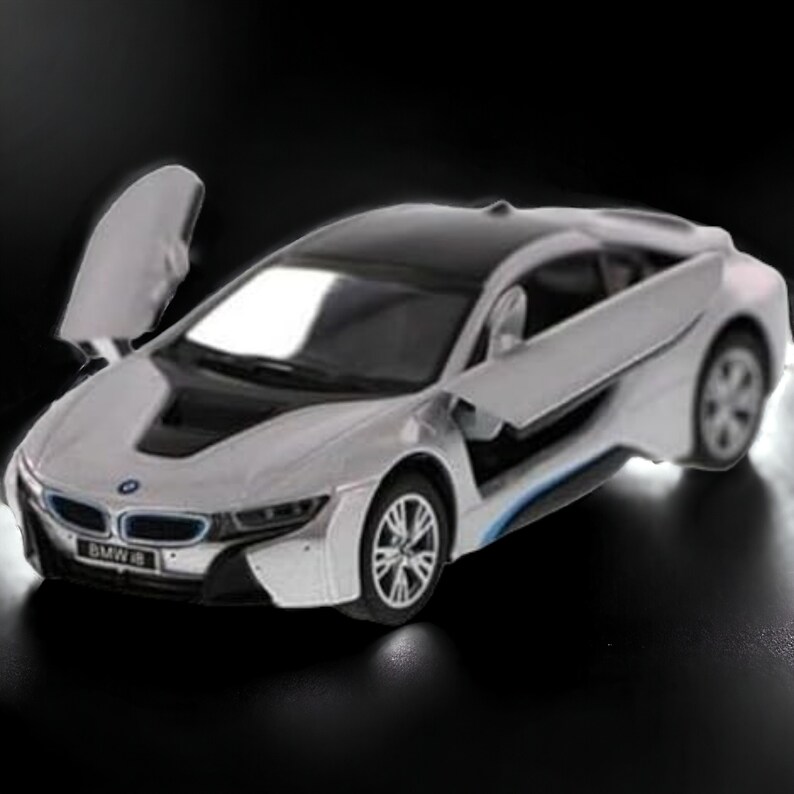 BMW I8 Diecast Model Car 1:36 Scale Silver Diecast Metal Toy Cars With ...