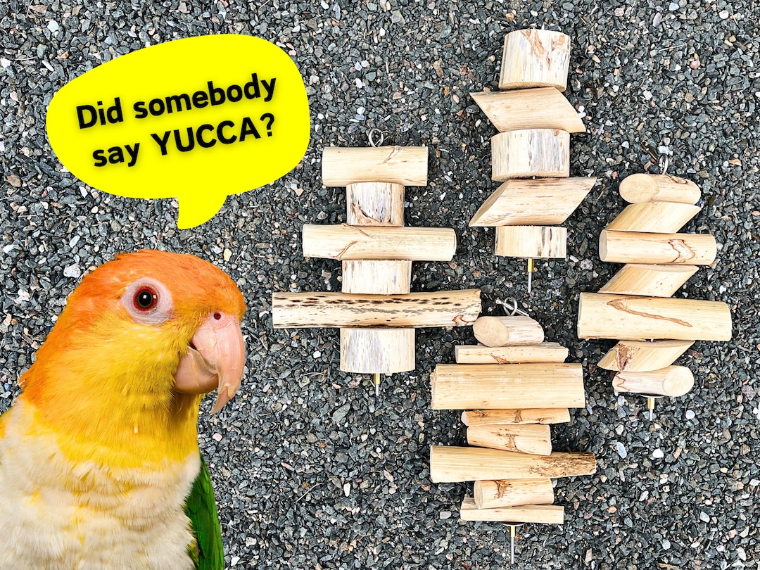 Did Somebody Say YUCCA Shreddable Bird Toy Kebab Parrot Toy Natural