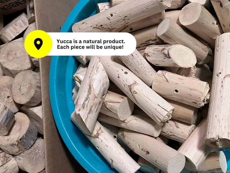 Show Me the YUCCA Wood Chew Toy With 3 Refills Parrot Gift Boredom