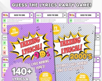 Gra quizowa o muzyce lat 90. i 2000. | Quiz z tekstami piosenek (do pobrania w wersji cyfrowej)
