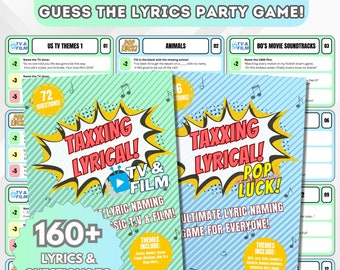 Jeu-questionnaire sur la musique pour la télévision et le cinéma | Paroles Name That, Pub Quiz (Téléchargement numérique)