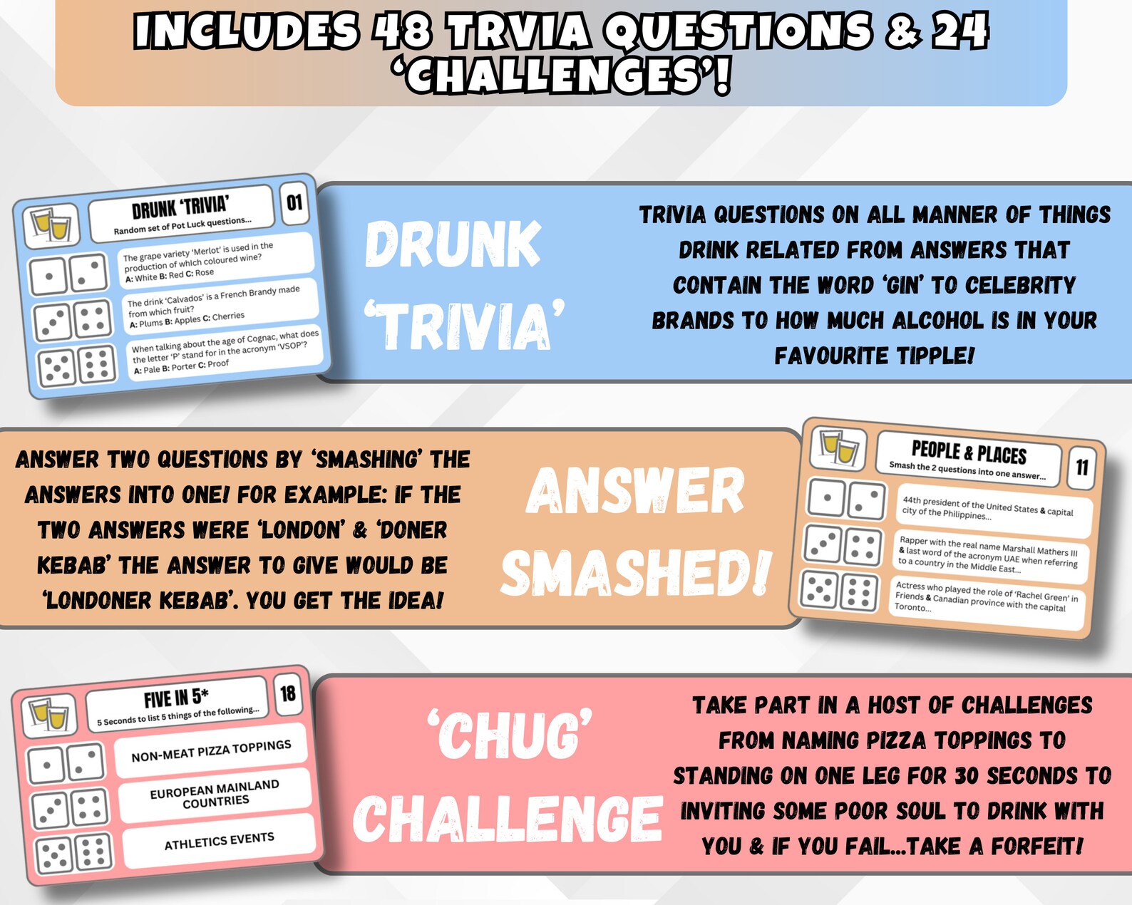 Ladder Trivia Shots and Ladders Style Drinking Party Game | 'party Snakes & Ladders ...