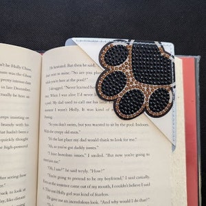 Paw Print Diamond Art Corner Bookmark - Brown & Black