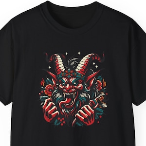 Krampus Graphic Tee, Folklore Creature Shirt, Unique Holiday Apparel