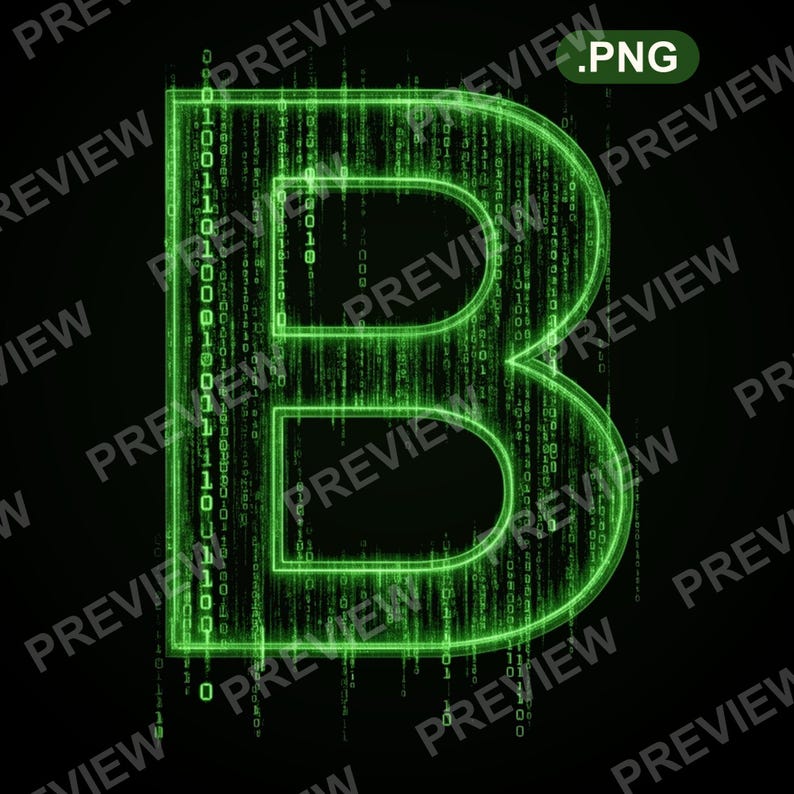 Digital Matrix Alphabet PNG Clipart, Letters Numbers (digital Download ...