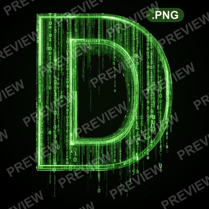 Digital Matrix Alphabet PNG Clipart, Letters Numbers (digital Download ...