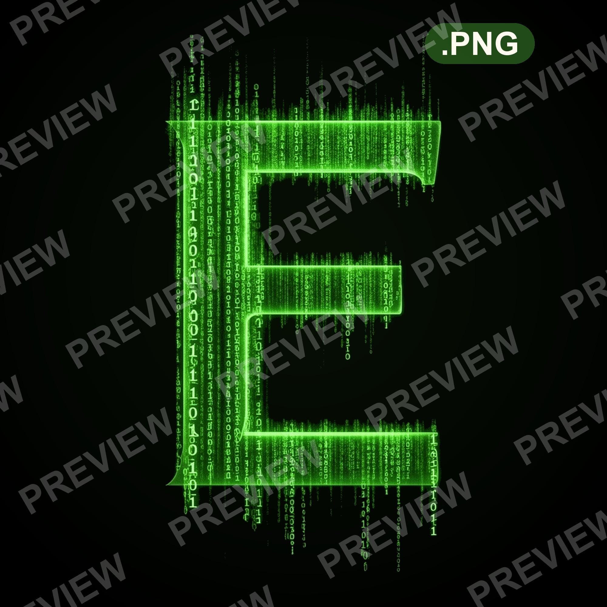 Matrix Letters Image Digital Matrix Alphabet PNG Clipart, Letters Numbers (digital Download ...