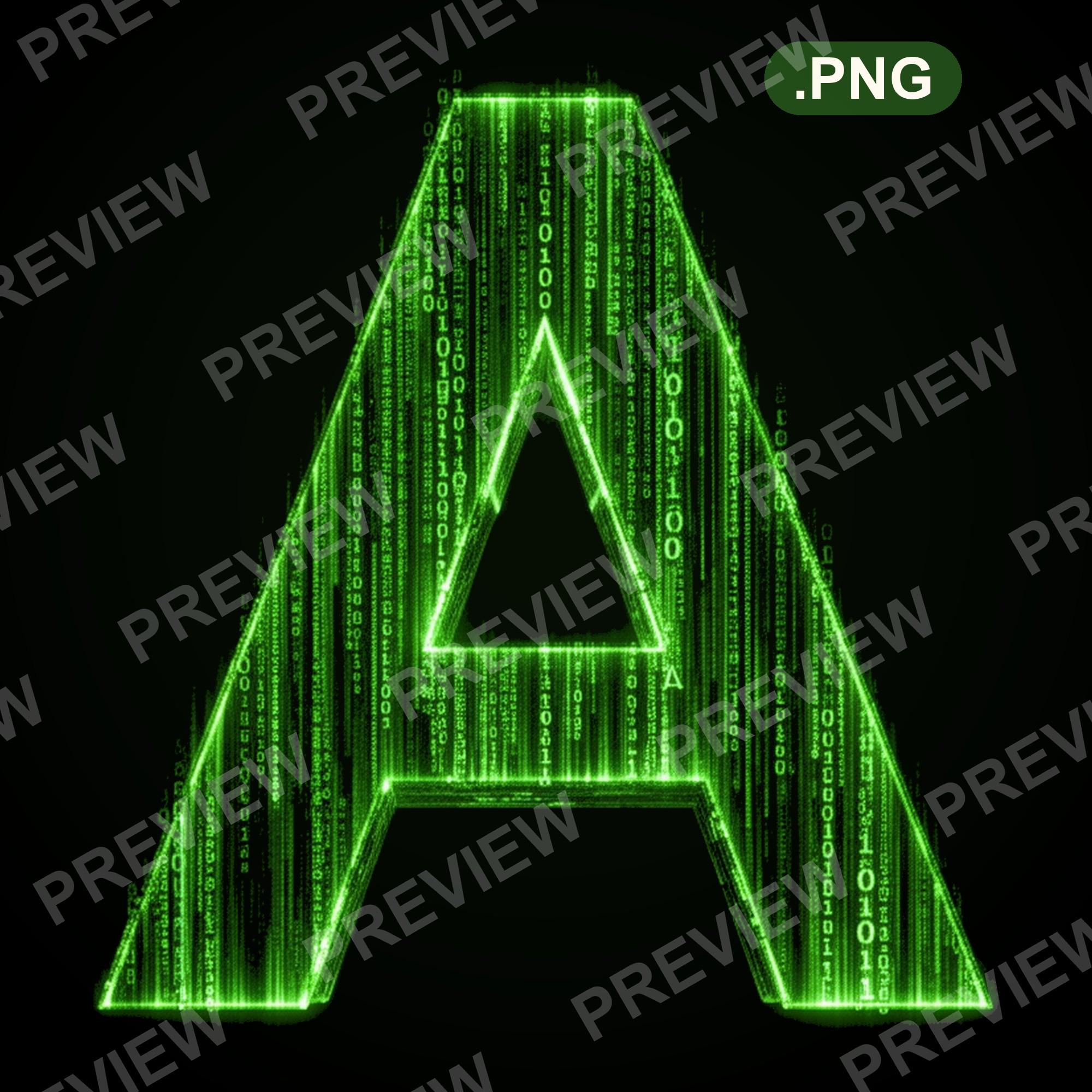 Digital Matrix Alphabet PNG Clipart, Letters Numbers (digital Download ...